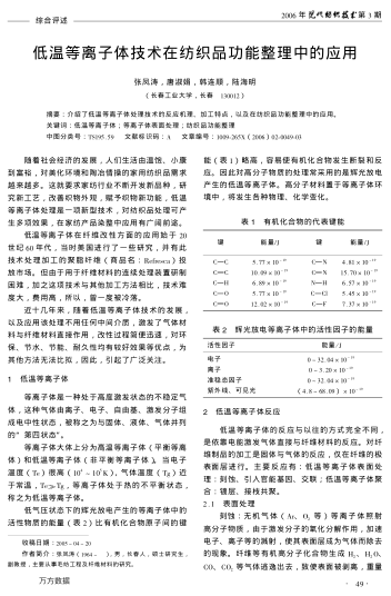低溫等離子體技術(shù)在紡織品功能整理中的應(yīng)用