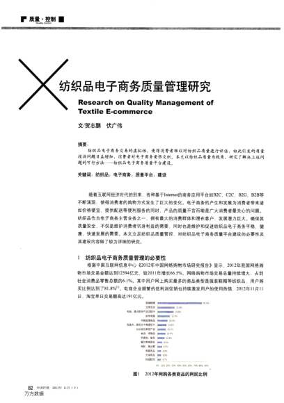 紡織品電子商務(wù)質(zhì)量管理研究