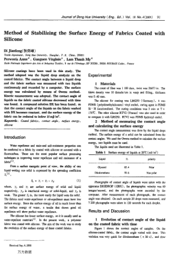 Method of Stabilizing the Surface Energy of Fabrics Coated with Silicone