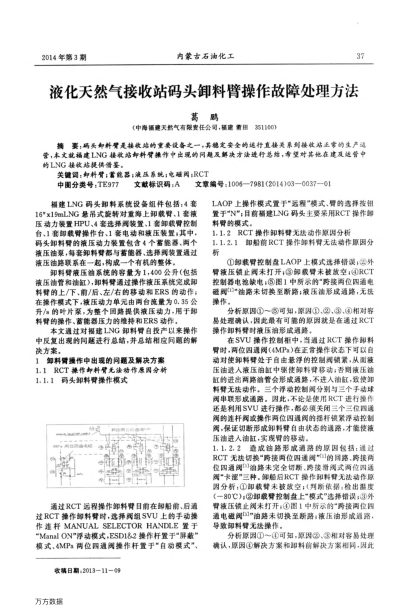液化天然氣接收站碼頭卸料臂操作故障處理方法