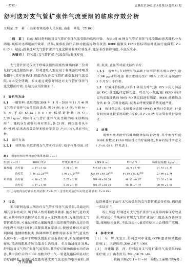 舒利迭對(duì)支氣管擴(kuò)張伴氣流受限的臨床療效分析