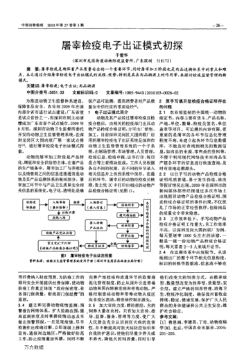 屠宰檢疫電子出證模式初探