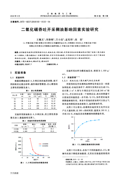 二氧化碳吞吐開采稠油影響因素實驗研究
