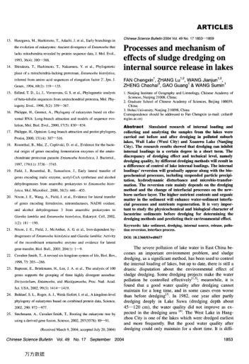 Processes and mechanism of effects of sludge dredging on internal source release in lakes