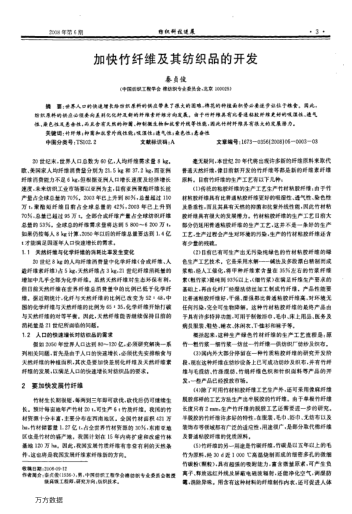 加快竹纖維及其紡織品的開發(fā)