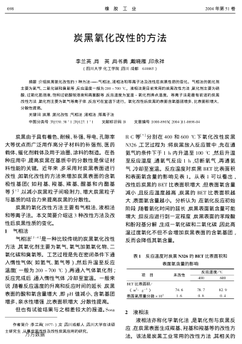 炭黑氧化改性的方法