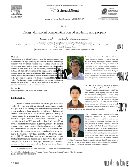 Energy-Efficient coaromatization of methane and propane