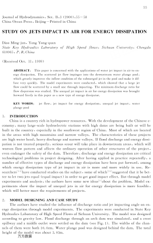 STUDY ON JETS IMPACT IN AIR FOR ENERGY DISSIPATION