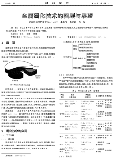 金屬磷化技術(shù)的回顧與展望