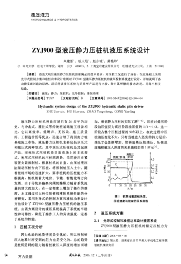 ZYJ900型液壓靜力壓樁機(jī)液壓系統(tǒng)設(shè)計(jì)