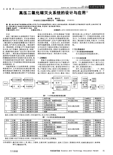 高壓二氧化碳滅火系統(tǒng)的設(shè)計與應(yīng)用