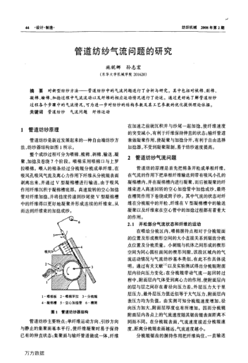 管道紡紗氣流問題的研究