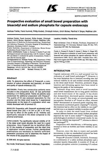 Prospective evaluation of small bowel preparation with bisacodyl and sodium phosphate for capsule en