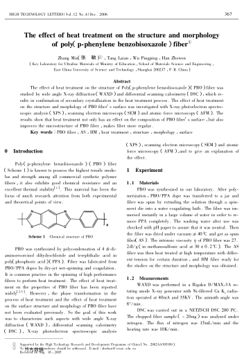 The effect of heat treatment on the structure and morphology of poly(p-phenylene benzobisoxazole) fi