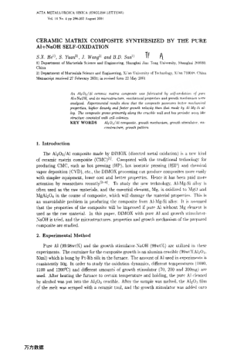 CERAMIC MATRIX COMPOSITE SYNTHESIZED BY THE PURE Al+NaOH SELF-OXIDATION