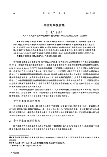 中空纖維復(fù)合膜