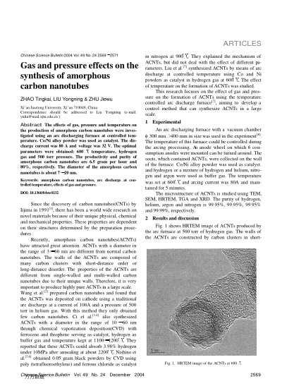 Gas and pressure effects on the synthesis of amorphous carbon nanotubes