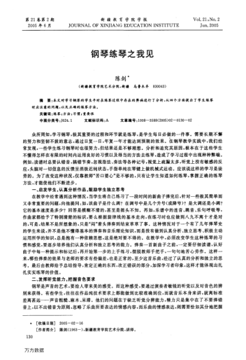 鋼琴練琴之我見