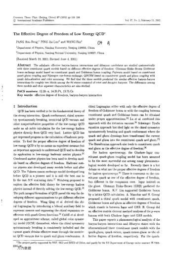 The Effective Degree of Freedom of Low Energy QCD