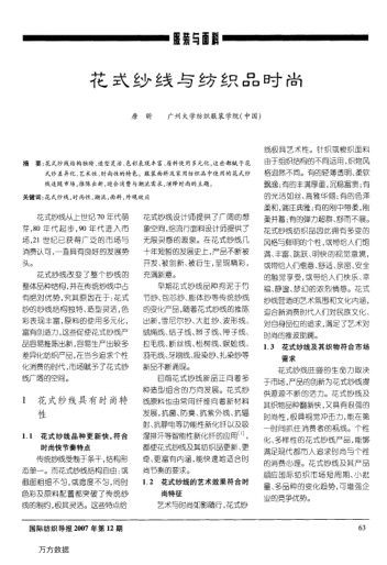 花式紗線與紡織品時尚