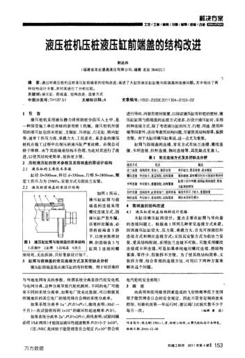 液壓樁機(jī)壓樁液壓缸前端蓋的結(jié)構(gòu)改進(jìn)