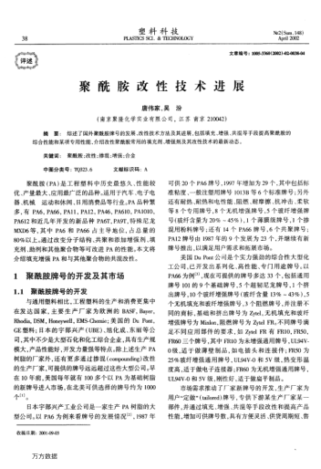 聚酰胺改性技術進展