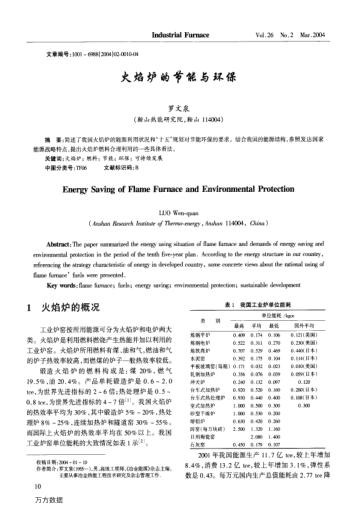 火焰爐的節(jié)能與環(huán)保