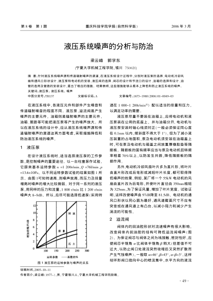 液壓系統(tǒng)噪聲的分析與防治