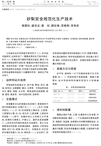 砂梨安全規(guī)范化生產(chǎn)技術(shù)