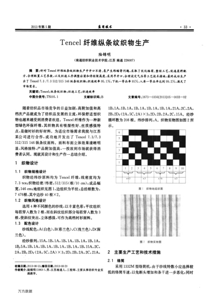 Tencel纖維縱條紋織物生產(chǎn)