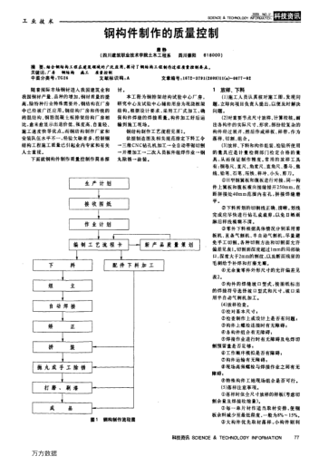 鋼構(gòu)件制作的質(zhì)量控制