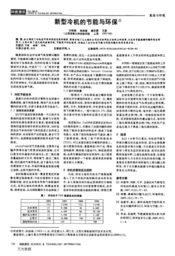 新型冷機(jī)的節(jié)能與環(huán)保
