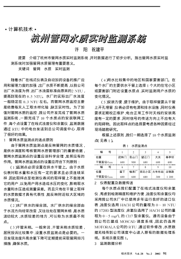 杭州管網(wǎng)水質(zhì)實(shí)時監(jiān)測系統(tǒng)