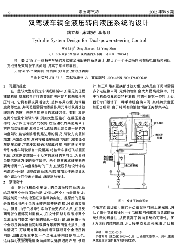 雙駕駛車輛全液壓轉向液壓系統(tǒng)的設計