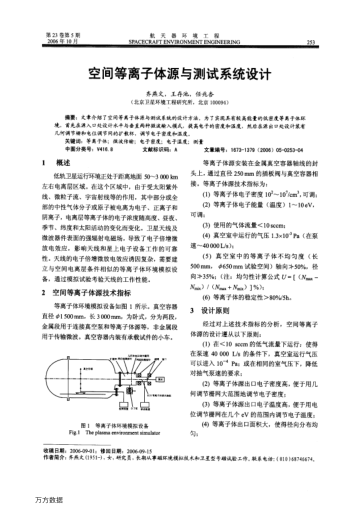 空間等離子體源與測試系統(tǒng)設(shè)計