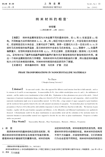 納米材料的相變