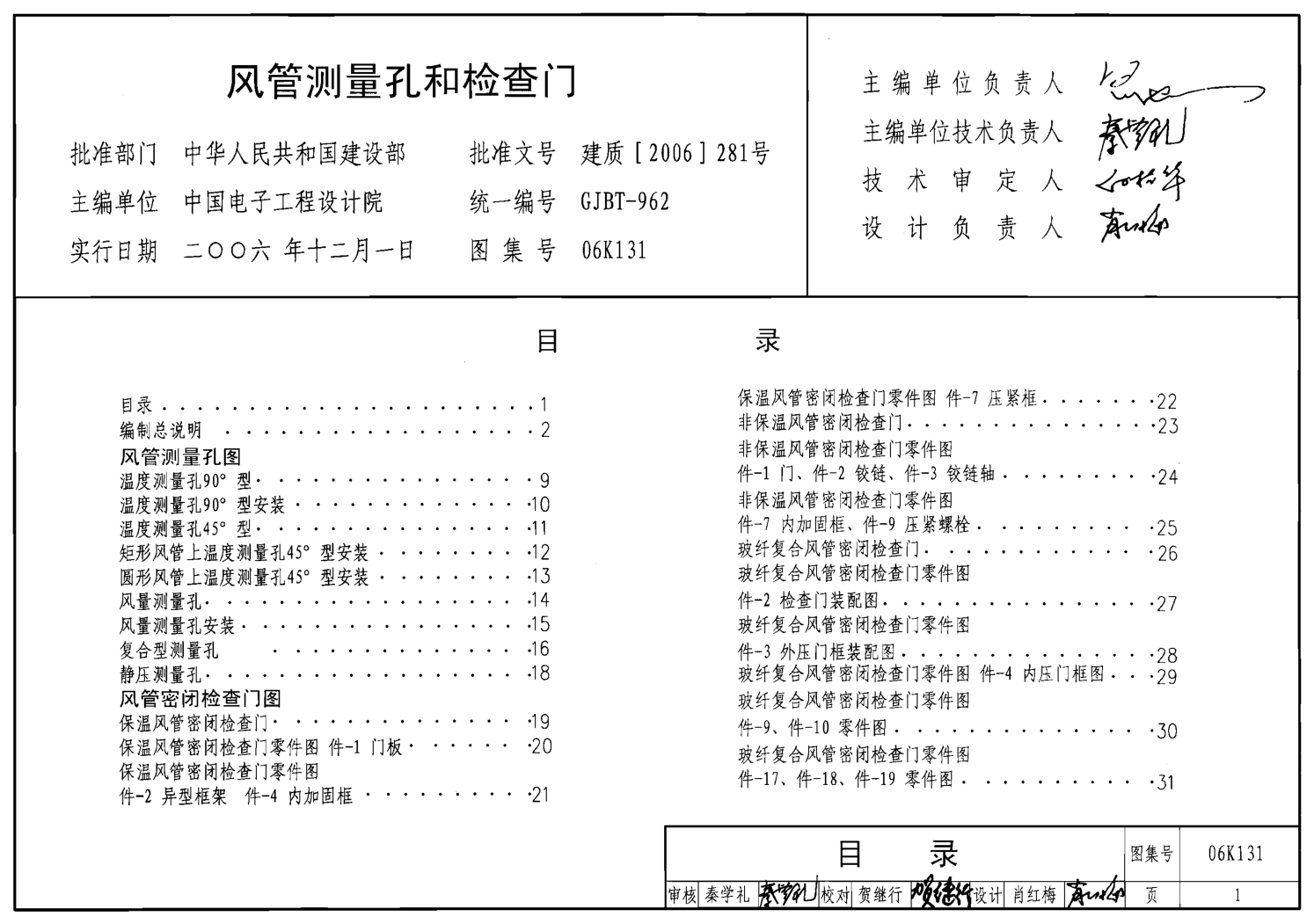 06K131 風管測量孔和檢查----------行業(yè)交流群加vx：gqq8616.pdf