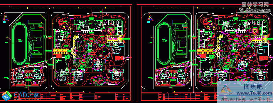 某小區(qū)總平面及豎向設計圖