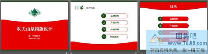 農(nóng)夫山泉幻燈片模板下載