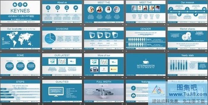 動(dòng)態(tài)藍(lán)色商業(yè)個(gè)人簡(jiǎn)介PPT模板