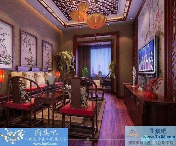 福今茶樓CAD施工設(shè)計圖+效果圖