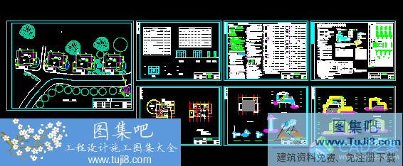 某C型溫泉酒店別墅施工圖CAD設(shè)計(jì)圖
