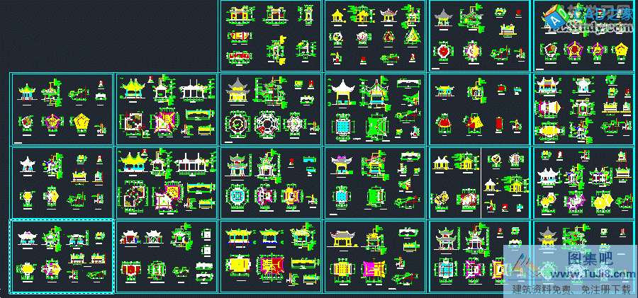 的剖面圖及立面圖（CAD和pdf格式）