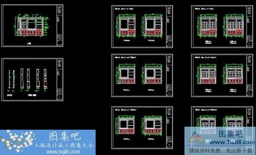 喬治風(fēng)格書(shū)房書(shū)柜施工圖附實(shí)景照片