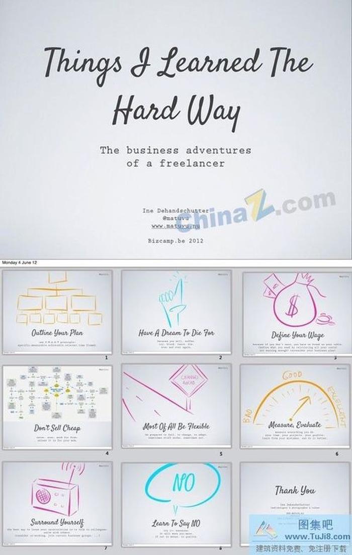 手繪個性演說ppt模板