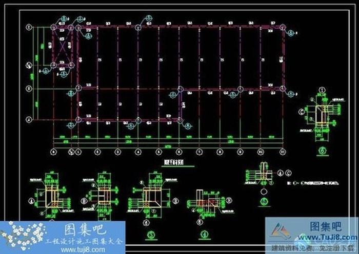 一套完整的CAD鋼結(jié)構(gòu)施工圖
