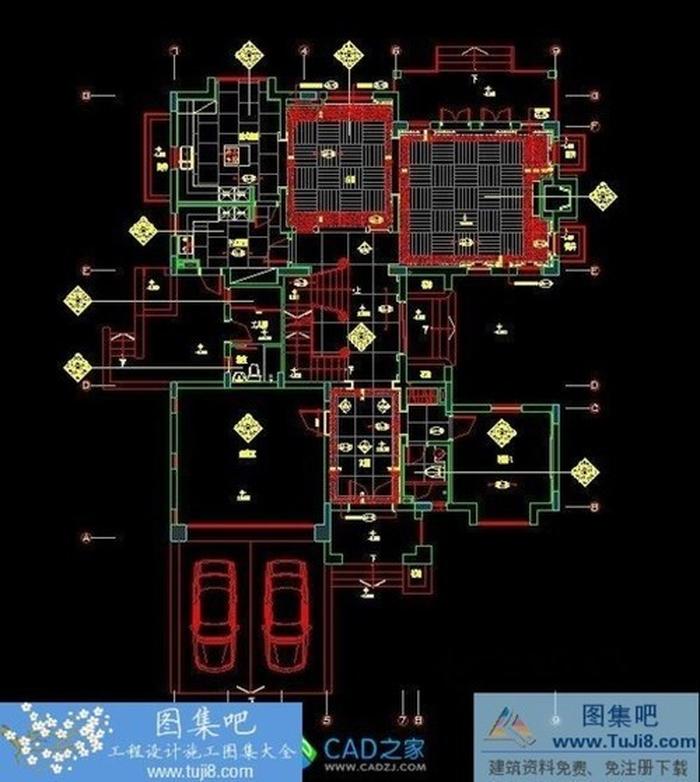 招商華僑城尖崗山一期北區(qū)A戶(hù)型施工圖附手繪圖