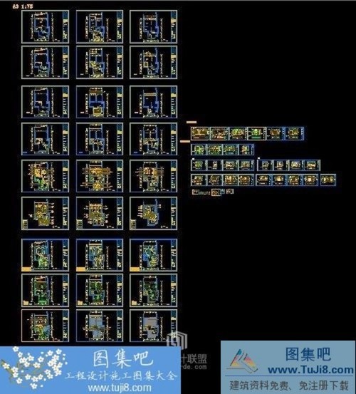 金域藍(lán)灣簡歐家裝案例全套圖紙