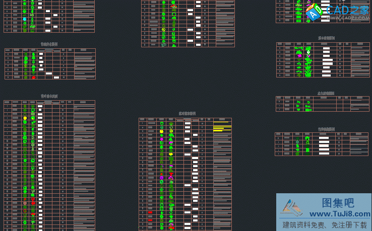 CAD植物平立面圖例表