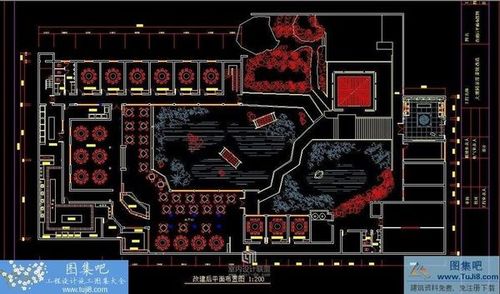 大觀園家常菜館裝修CAD施工圖